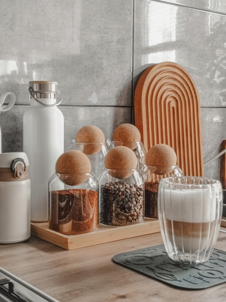 SZKLANKA termiczna wzór FLOWER 300 ml bez ucha 2 sztuki PODWÓJNE ŚCIANKI