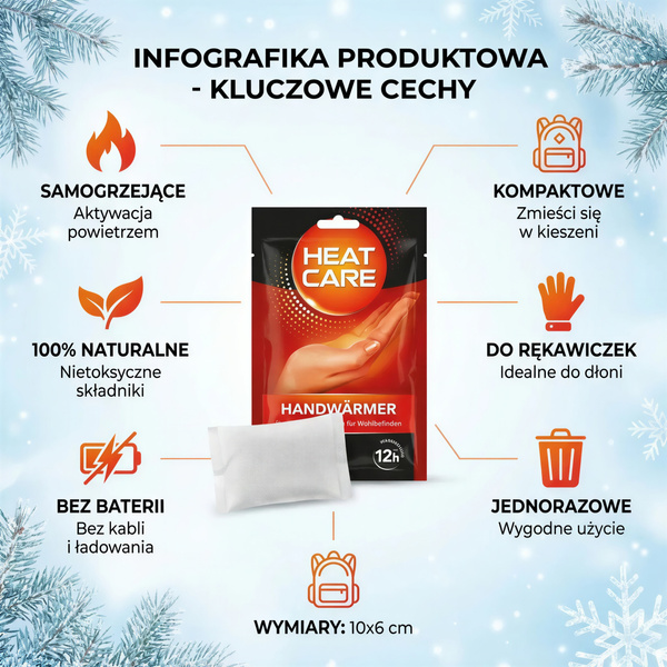 OGRZEWACZ DO RĄK CHEMICZNY x9 PODGRZEWACZY HOT PACK OGRZEWACZE DŁONI