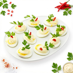 TALERZ NA JAJKA PORCELANOWY PÓŁMISEK DO JAJ