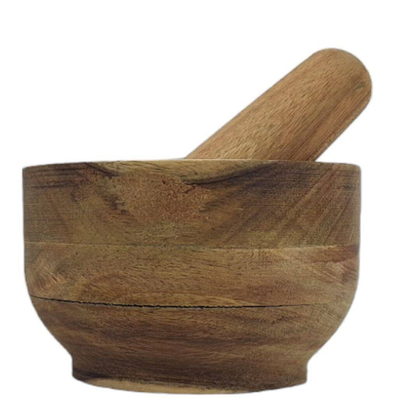 MOŹDZIERZ Z TŁUCZKIEM KUCHENNY Z DRZEWA AKACJI DO PRZYPRAW I ZIÓŁ