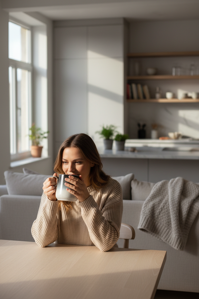 KUBEK CERAMIKA 400 ML ELEGANCKI I FUNKCJONALNY LUNA LINE