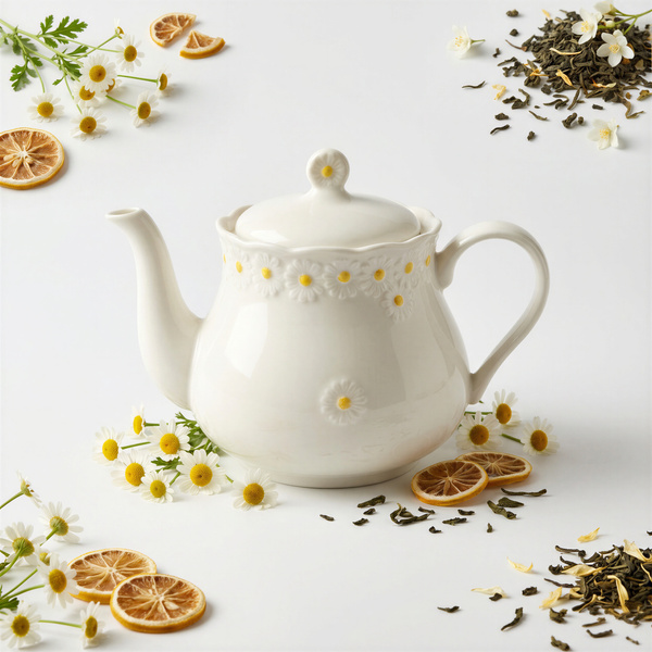 DZBANEK DO KAWY HERBATY CERAMICZNY 0.8L ELEGANCKI I FUNKCJONALNY DAISY LINE