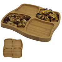 TALERZ DESKA DREWNIANA BAMBUSOWA PATERA PRZEGRODY NA PRZEKĄSKI DANIA CIASTA