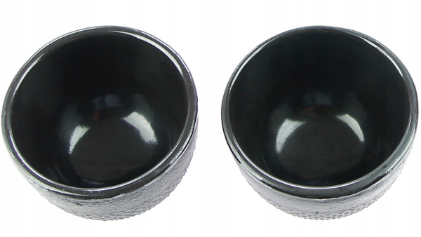 CZARKI ŻELIWNE 2 SZT ZESTAW ŻELIWNY DO HERBATY