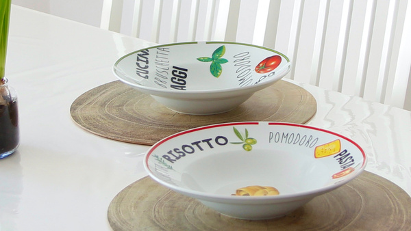 TALERZE DO MAKARONU x2 TALERZ GŁĘBOKIE DUŻE 27.5cm