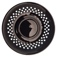 FILIŻANKA CERAMICZNA CZARNA 260ml ZE SPODKIEM AŻUROWYM DO KAWY HERBATY