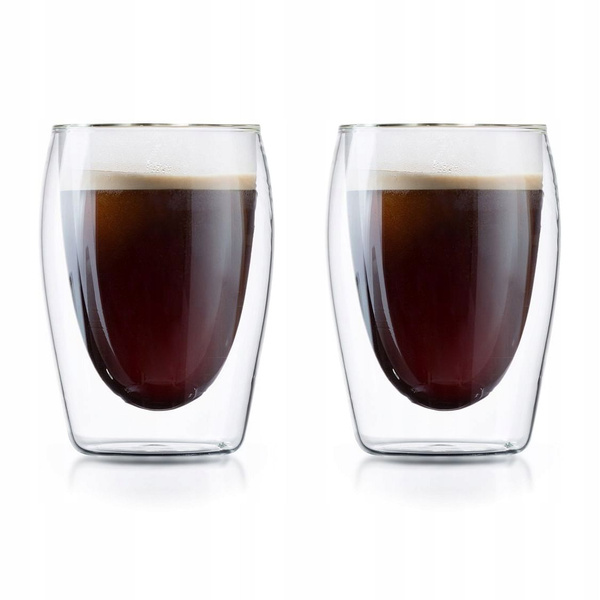 SZKLANKI TERMICZNE KAWA PODWÓJNA ŚCIANKA ZESTAW 6x