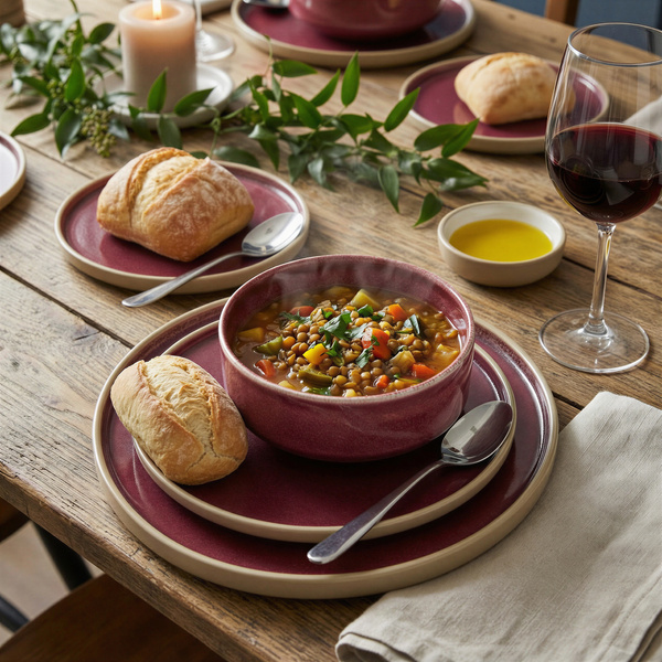 SERWIS OBIADOWY KOMPLET TALERZY 18EL. ZASTAWA OBIADOWA ZESTAW NA 6 OSÓB