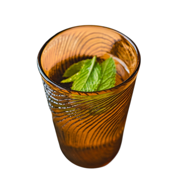 SZKLANKA DO WODY GRINKÓW SOKU 250ml WZÓR PLASTRA DREWNA ARBRE BRĄZOWY