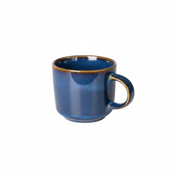 KUBKI DO KAWY HERBATY KUBEK ZESTAW 6 SZTUK 350 ML CIEMNONIEBIESKIE CERAMIKA