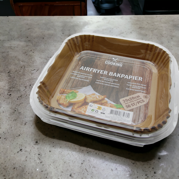 WKŁADKI DO PIECZENIA W FRYTKOWNICY BEZTŁUSZCZOWEJ PAPIEROWE FOREMKI 50 SZT