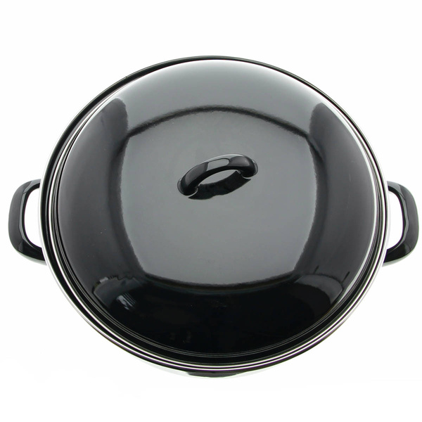 GARNEK EMALIOWANY CZARNA EMALIA 28CM 4.5L BIGOS