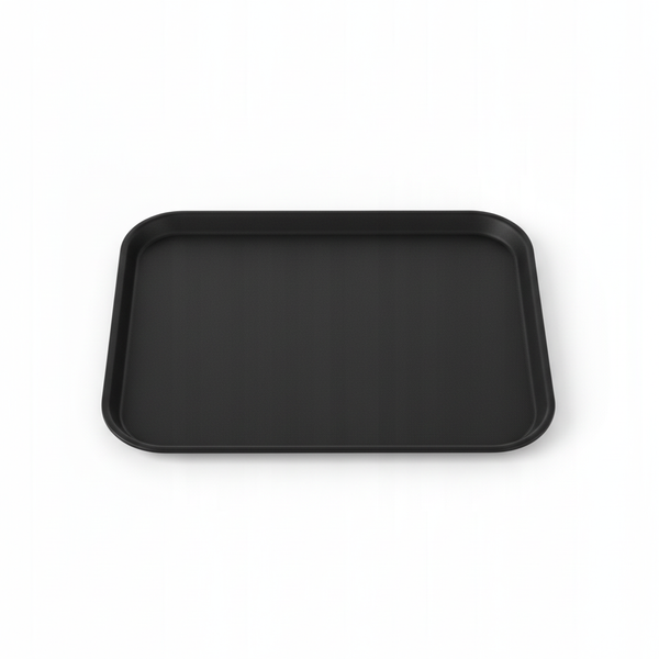 TACA KELNERSKA KUCHENNA CZARNA PROSTOKĄTNA ANTYPOŚLIZGOWA 41.5×30.5×2 cm