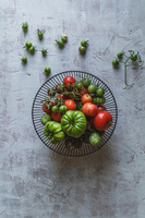 KOSZYK na owoce warzywa METALOWY druciany 26,5 cm okrągły CZARNY misa LOFT