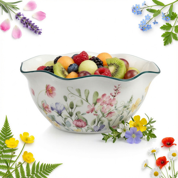 MISKA ceramiczna 20 cm PANI KWIATEK miseczka SALATERKA 1L