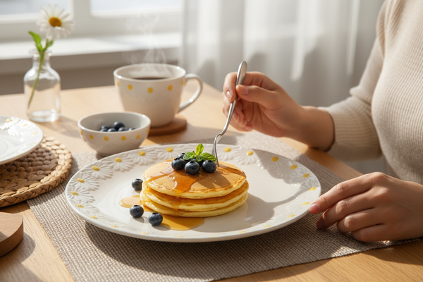 TALERZ OBIADOWY DO SERWOWANIA DAŃ DUŻY 26 CM BIAŁY CERAMIKA DAISY LINE