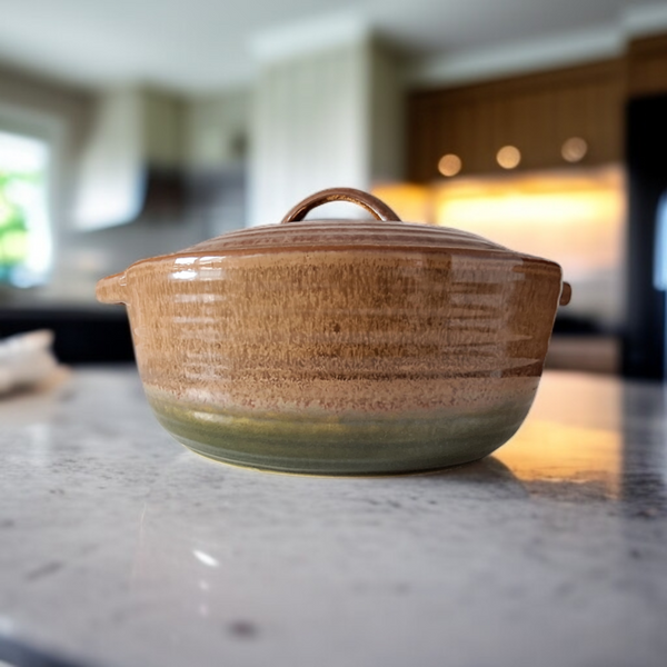 WAZA DO ZUPY GARNEK 2L CERAMICZMY Z POKRYWKĄ DO PIECZENIA CHLEBA 23 cm