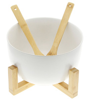 MISKA PÓŁMISEK PORCELANOWA SALATERKA BAMBUS