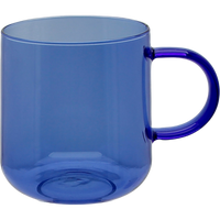 SZKLANKA SZKLANA KUBEK DO KAWY I HERBATY 310 ml. 8,7 cm BŁĘKIT