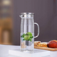 ŻAROODPORNY dzbanek borosilikatowy z pokrywą ZIMOWA HERBATA LA BANDE 1,2L