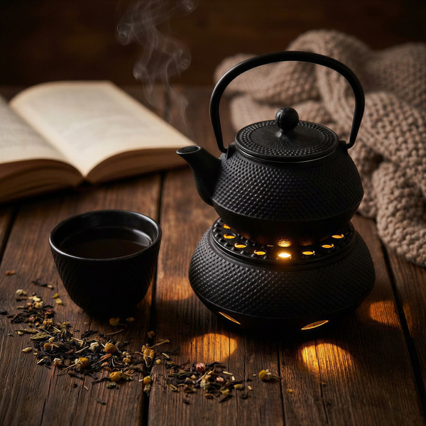 PODGRZEWACZ ŻELIWNY CZARNY Ø 14,7 CM DO PODGRZEWANIA SOLIDNY NA ŚWIECZKI