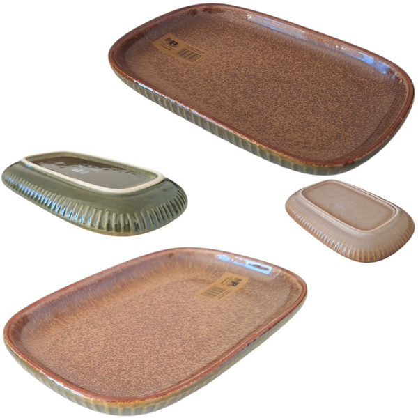 PÓŁMISEK SALATERKA PATERA TALERZ SAŁATKOWY PROSTOKĄTNY CERAMICZNY 20 cm