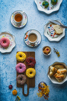 TALERZ CERAMICZNY 21 CM PANI KWIATEK PATERA DO SERWOWANIA DESERÓW