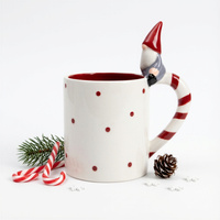 KUBEK GNOM DUŻY 390 ml DO KAWY HERBATY CZEKOLADY ŚWIĄTECZNY CZERAMICZNY MIX