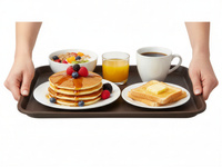 TACA KELNERSKA KUCHENNA ANTYPOŚLIZGOWA BRĄZOWA PROSTOKĄTNA 41,5×30,5×2cm