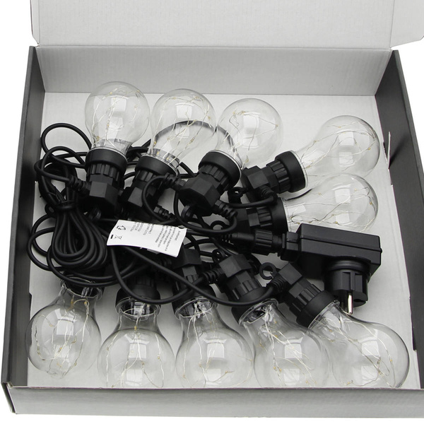 LAMPKI OGRODOWE ŻARÓWKI ŁAŃCUCH LED GIRLANDA 230V