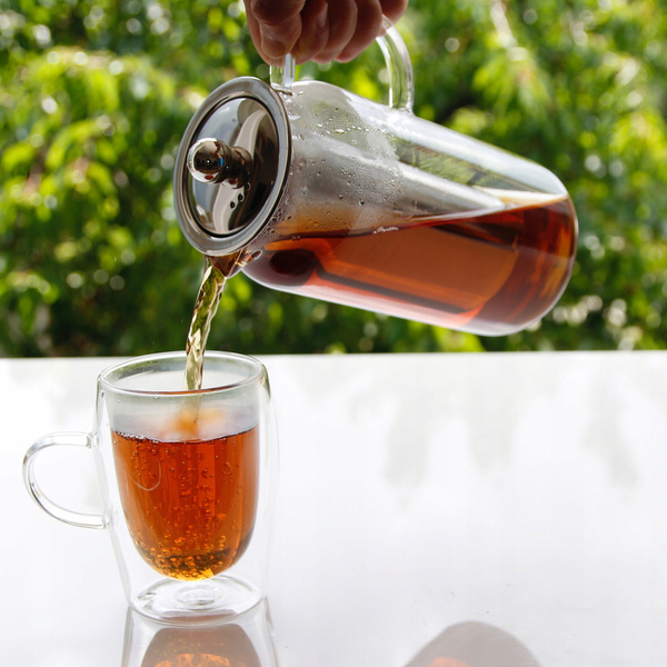 DZBANEK SZKLANY ZAPARZACZ DO HERBATY Z FILTREM