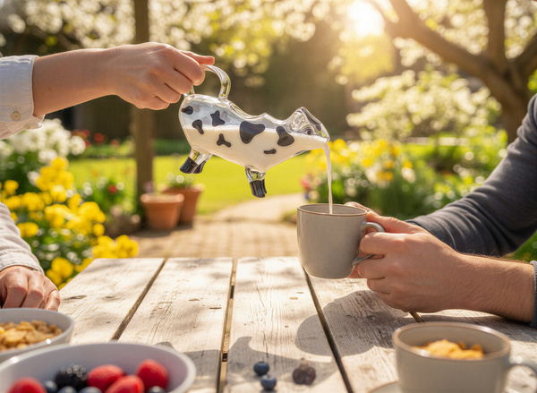 MLECZNIK DZBANEK SZKLANY KROWA DO MLEKA ŚMIETANKI SOSU KRÓWKA 120 ML