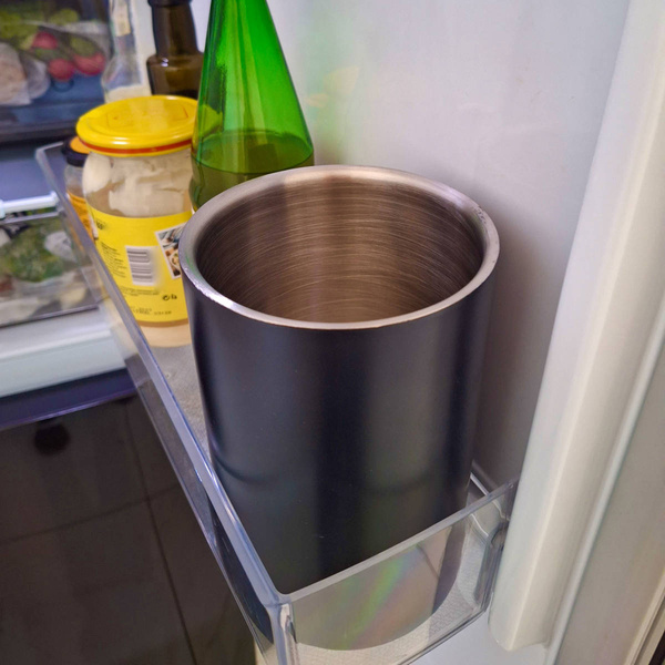 POJEMNIK NA LÓD 1,5L CZARNE WIADERKO NA BUTELKĘ
