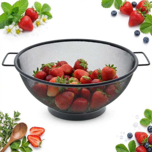 SITKO CZARNE CEDZAK DURSZLAK 25 CM STAL