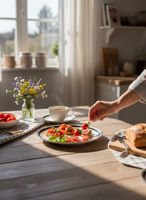 TALERZ OBIADOWY DUŻY Ø26,5CM PŁASKI CERAMIKA PATERA DO SERWOWANIA DAŃ