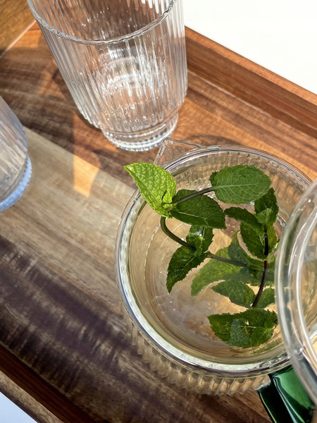 Żaroodporny szklany ZESTAW JUSTINE zaparzacz + 2 szklanki ZIELONY