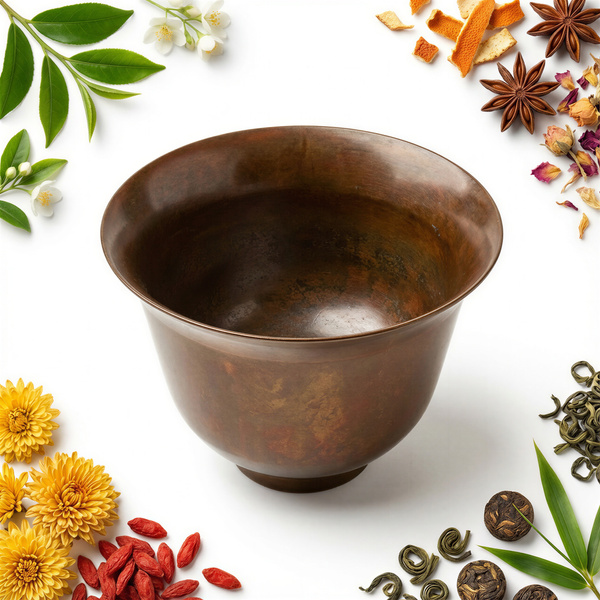 CZARKA MIEDZIANA FILIŻANKA DO HERBATY WYKONANA Z MIEDZI 90 ml