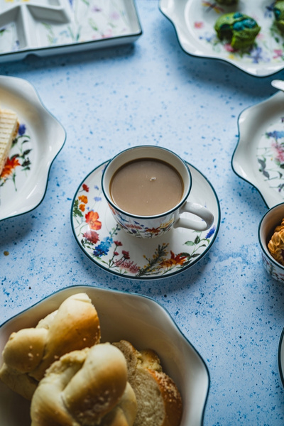 Filiżanka ze spodkiem PAN KWIATEK ceramiczna 250ml