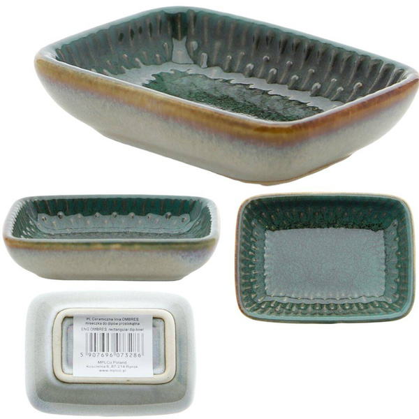 MISECZKA POJEMNIK DO SOSU DIPÓW SOSJERKA PROSTOKĄTNA CERAMICZNA 30ML