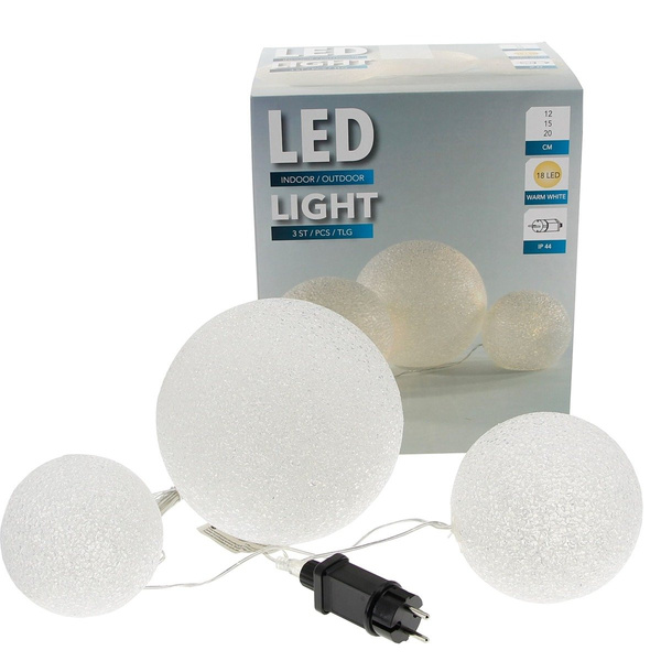 LAMPA OGRODOWA 3x KULE LED NA 230V BALKON TARAS