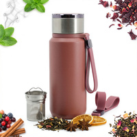 TERMOS KUBEK TERMICZNY PODRÓŻNY STALOWY 650 ml  DO KAWY HERBATY WODY +SITKO