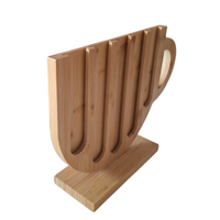 STOJAK NA 24 KAPSUŁKI DO KAWY NESPRESSO BAMBUSOWY STOJACZEK 5 RZĘDÓW