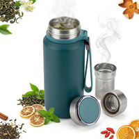 TERMOS KUBEK TERMICZNY PODRÓŻNY STALOWY 650 ml  DO KAWY HERBATY WODY +SITKO