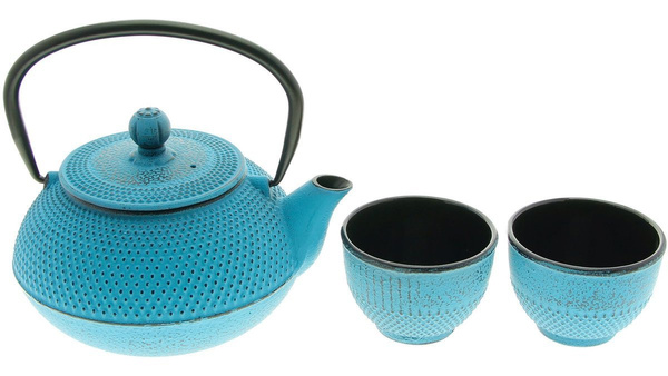 IMBRYK ŻELIWNY 2x CZARKI PODSTAWKA ŻELIWNA