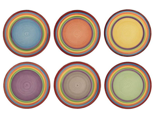 TALERZE OBIADOWY PŁASKIE 27cm DUŻE 6 BAITA MEXICO