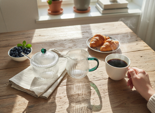 MLECZNIK CUKIERNICZKA ZESTAW CUKIERNICA POJEMNIK NA CUKIER DZBANUSZEK MLEKO