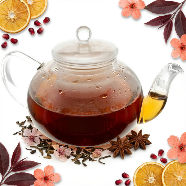 DZBANEK SZKLANY ZAPARZACZ DO HERBATY Z FILTREM 1L