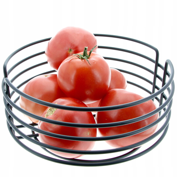 KOSZYK METALOWY NA CHLEB + WKŁAD Z TKANINY CZARNY