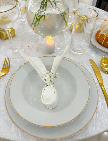 Kieliszek do wina szklany ryflowany ZŁOTY PASEK