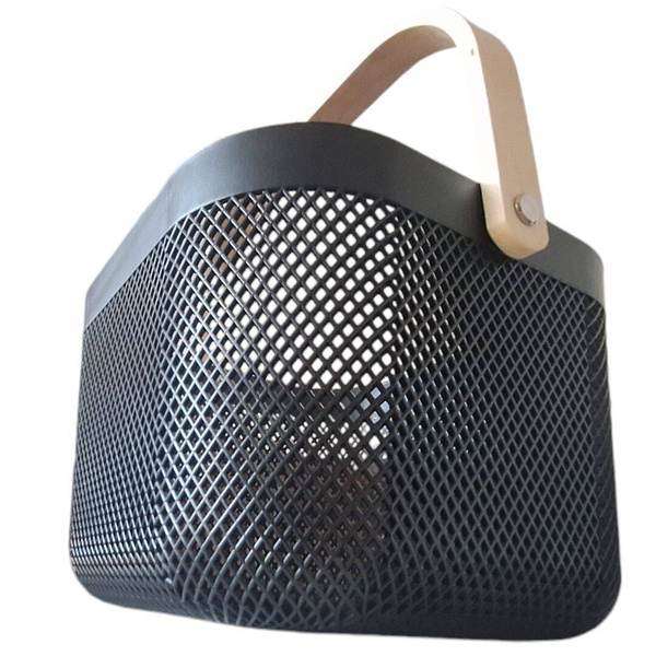 KOSZYK NA OWOCE WARZYWA PATERA CZARNYA KOSZ Z BAMBUSOWĄ RĄCZKĄ 24x25cm